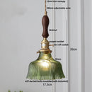GobekUsa Clear Glass LED Pendant Lights with Copper Knob Switch for Dining Room