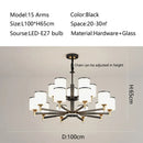 GobekUsa Glass Chandelier: Nordic Modern LED Hanging Light for Living Room and Bedroom