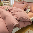 GobekUsa Cozy Shell Edges Bedding Set: Soft Duvet & Fitted Sheet for Autumn/Winter
