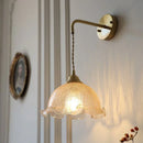 GobekUsa Amber Glass LED Wall Lights Modern Plug In Adjustable Sconce for Home Décor