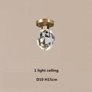 GobekUsa Copper LED 3-Light Dimmable Crystal Chandelier