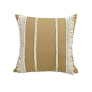 GobekUsa Boho Linen Cotton Pillow Cover with Tassels - Beige Square/Rectangular 45x45cm/30x50cm