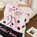 GobekUsa Lamb Fleece Cute Printed Blanket: Soft & Warm Double-Sided Throw Blanket