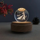 GobekUsa Crystal Ball Music Box: Rotating Light Projection, Birthday & Valentine's Day Gift