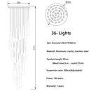 GobekUsa Gold Crystal Water Drop Pendant Lights for Dining Room Chandelier