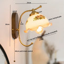 GobekUsa Iron Glass LED Wall Lights Modern Bedside Lamp 4w Bulb for Bathroom Bedroom Living Room