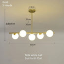 GobekUsa Glass Ball Chandelier - Modern LED Pendant Lamp for Home Decor