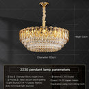 GobekUsa Crystal Chandelier: Modern Luxury Round Italian Restaurant Light