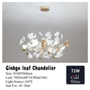 GobekUsa Ginkgo Leaf Chandelier LED Pendant Light for Living Dining Bedroom