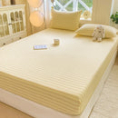 GobekUsa Cotton Jacquard Fitted Sheet Set with 2 Pillowcases, Dustproof & Anti-Slip