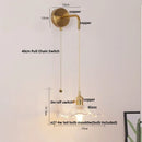 GobekUsa LED Wall Lights Bar Bedroom Study Clear Glass Bedside Lamp Modern Stair Light Fixtures