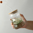 GobekUsa Glass Cup with Lip Straw for Coffee, Wine, Beer, Juice, and More