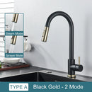 GobekUsa Black Kitchen Faucet: Single Handle Pull Out Mixer, Two Function Hot and Cold Water Taps