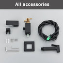 GobekUsa Black Bidet Faucet Wall Mount Shower Tap Toilet Sprayer Mixer