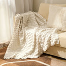 GobekUsa Knitted Waffle Blanket Throw - Multi-Season Sofa Cover, Bedspread, and Nap Bed End Towel