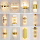 GobekUsa Gold Crystal Wall Lights: Modern LED Sconce for Bedroom, Living Room & Bathroom