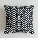 GobekUsa Black White Embroidered Cushion Cover 45x45cm Sofa Bed Chair Home Decor