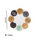GobekUsa Creative Biscuit Ceramic Tableware Set for Snacks, Desserts, and Coffee