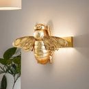 GobekUsa Golden Bee Resin Insect Statue Wall Hanger - Background Decoration