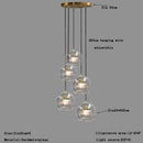 GobekUsa Clear Glass Ball Pendant Light Chandelier for Living Room Dining Room Home Decor