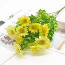 GobekUsa Daisy Bouquet Green Plant Synthetic Flowers Set for Home Decor & Weddings