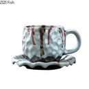 GobekUsa Hammer Pattern Ceramic Mug Set for Dining Table and Coffee, Tea, Juice