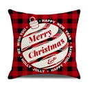 GobekUsa Christmas Elk Pillowcase 45x45cm Farmhouse Red Letter Design