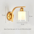 GobekUsa Iron Wall Lamp with Glass Ball, Elegant Sconce Light for Home Stairs and Reading