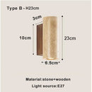 GobekUsa LED Stone Wall Sconce Wabi-sabi Retro Home Decor