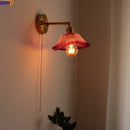 GobekUsa Japanese Style LED Glass Copper Wall Lamp Sconce for Restaurant, Bar, Bedroom, Bathroom