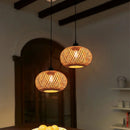 GobekUsa Bamboo Rattan Pendant Chandelier for Dining Room and Restaurant Lighting