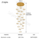 GobekUsa Lotus Leaf Chandelier: Modern Nordic Design for Living Room, Bedroom, Attic.