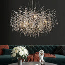 GobekUsa Branch Crystal Chandelier: Luxury LED Ceiling Light for Living Room & Dining Room