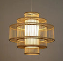 GobekUsa Bamboo Ceiling Chandelier for Home Garden Restaurant Bedroom Study Decoration Lamps