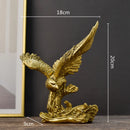 GobekUsa Golden Eagle Resin Sculpture Falcon Home Decor Figurine