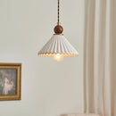 GobekUsa Ceramic Wood LED Pendant Lamp for Home Decor, Hanging Light Fixture
