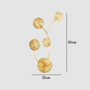 GobekUsa Gold Flower Copper Frame Wall Sconce for Hotel Dining Room Lighting