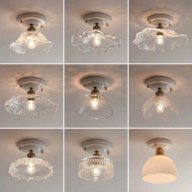 GobekUsa LED Canopy Ceiling Light Glass Copper Luminaria De Teto, photo 2 of 27