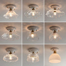 GobekUsa LED Canopy Ceiling Light Glass Copper Luminaria De Teto