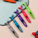 GobekUsa 3-in-1 Stainless Steel Vegetable Peeler Zester with Plastic Handle