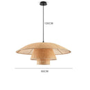 GobekUsa Japanese Wicker Petal Chandelier for Tea House Dining, Parlor, Restaurant