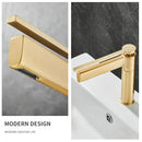 GobekUsa Basin Faucet: Single Handle Deck Mounted Brass Bathroom Mixer for Sink - Hot/Cold