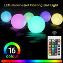 GobekUsa LED Pool Ball Light - Colorful Remote Control Floating Night Lamp