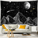 GobekUsa Black & White Stars Mandala Tapestry - Home Decor