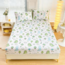 GobekUsa Golden Feather Sheet Set: Fitted Sheet & 2 Pillowcases, All Season Bedspread