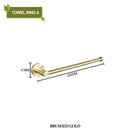 GobekUsa Brushed Gold Bathroom Hardware Set with Stainless Steel Towel Bar & Paper Holder