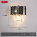 GobekUsa Crystal Gold Stainless Steel LED Dimmable Wall Sconce
