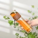 GobekUsa High-End Thermal Glass Water Bottle with Stainless Steel Insulation
