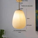 GobekUsa Glass Copper LED Pendant Chandelier for Bedroom Dining Living Room