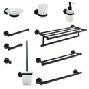 GobekUsa Bathroom Hardware Set: Towel Rack, Toilet Brush, Paper Holder, Soap Dispenser, Towel Bar, Hook